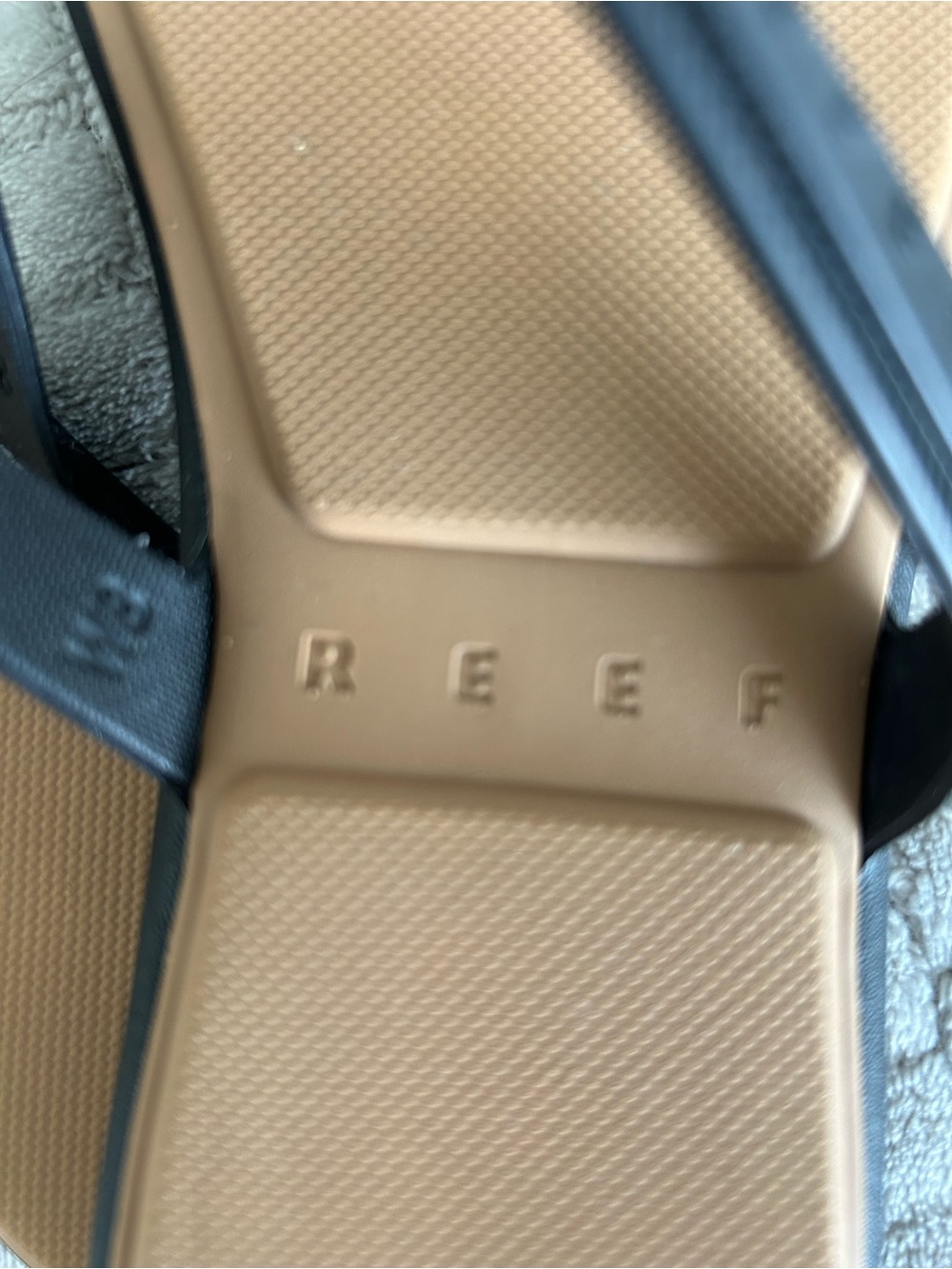 Reef Women's Tan and Black Slide Sandals - Picture 2 of 4